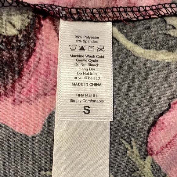 LuLaRoe Ava Dress Size Small Floral Poppies - Picture 5 of 5